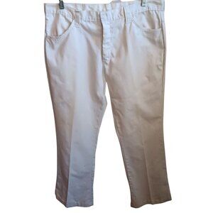 38x31 Men's Vintage Jeans 1960's White Cotton Bootcut Mod Garage Band Talon zip